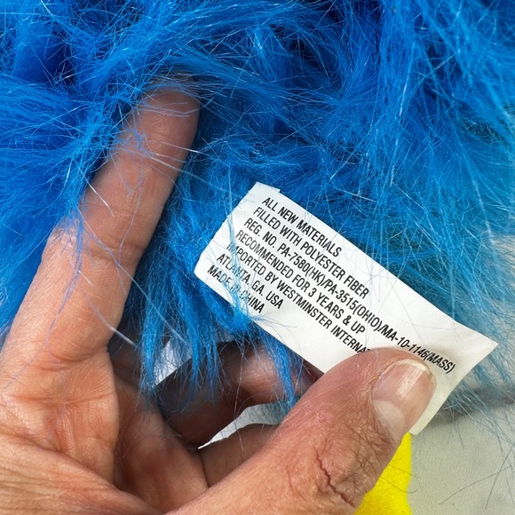Goffa Blue Yellow Furry Toucan Bird Hand Puppet Plush Toy Stuffed Animal Works - Picture 5 of 7